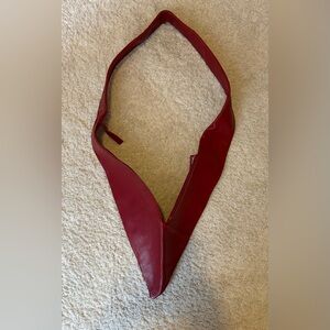 Trippen cross body red leather purse